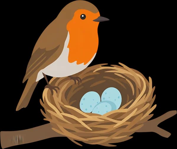 Mother bird nurturing chicks in a nest - symbol of motherly care at Juniors Nest Padur