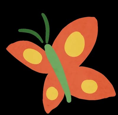 Playful Butterfly illustration at Juniors Nest preschool in Padur